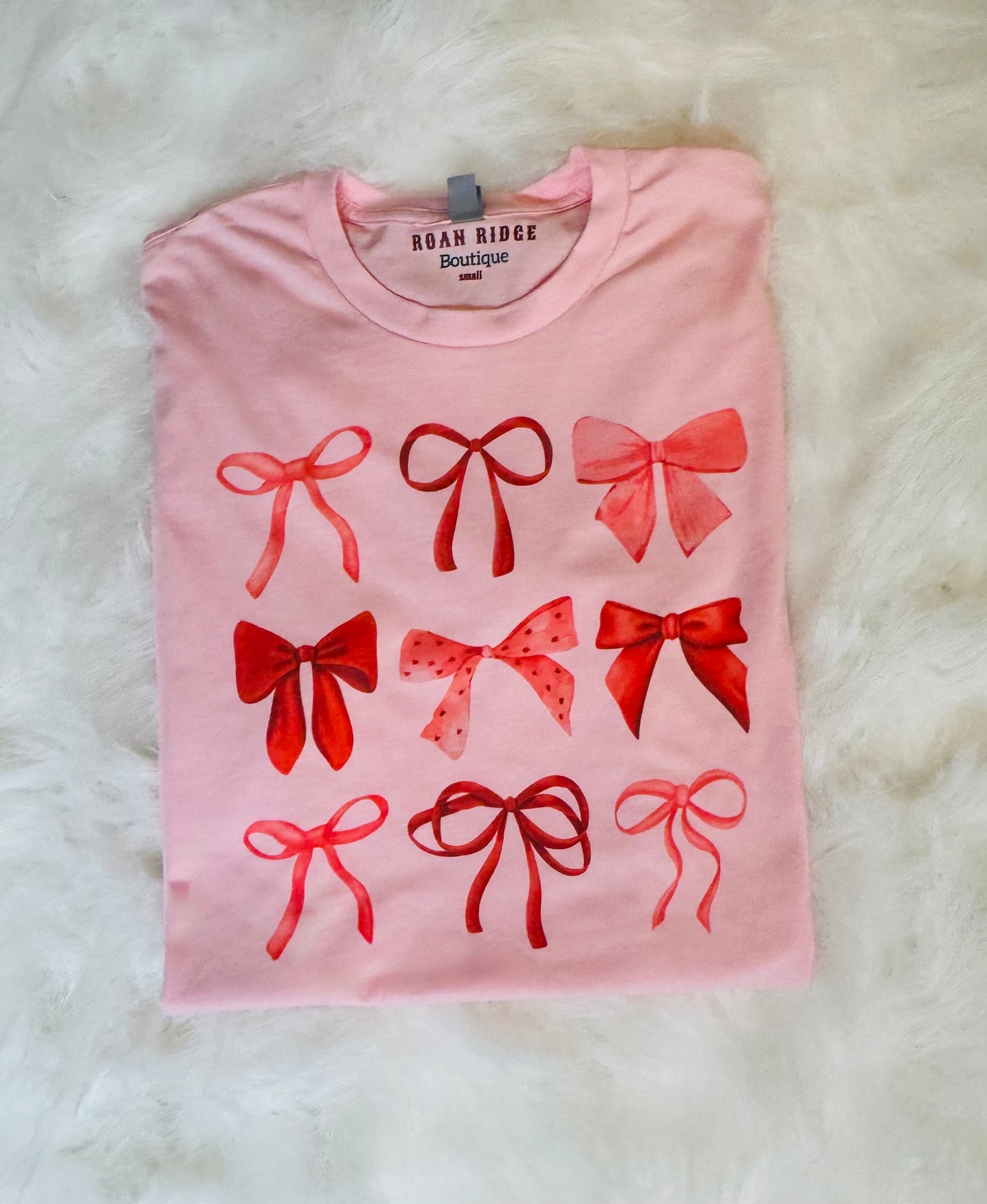 Pink bow tee