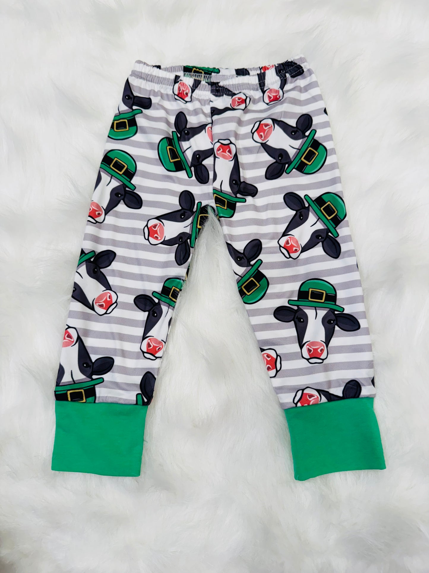 St. Patty’s stripe cow outfit